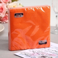 Салфетки бумажные New line FRESCO &laquo;Оранжевый&raquo;, 2 слоя, 33*33 см, 20 шт.