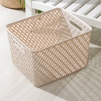 Корзина для хранения &laquo;Плетёнка&raquo;, 35&times;29&times;22.5 см, бежевая