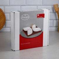 Менажница &laquo;Королевская сервировка&raquo;, 4 шт:300 мл, деревянное основание, фарфор, Иран