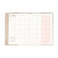 Ежедневник датир 2025г А6+ 176л ESCALADA, мяг обл, иск кожа, тис ф, кр бл 70г/м2, бежевый