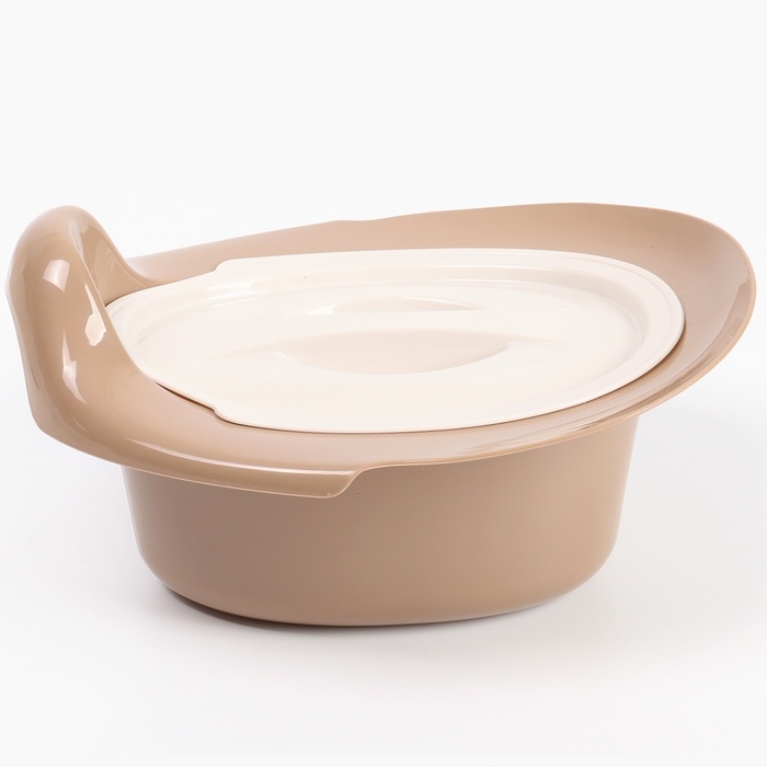 Горшок детский антискользящий «Комфорт» с крышкой, съёмная чаша, цвет кремовый Горшок детский антискользящий «Комфорт» с крышкой, съёмная чаша, цвет кремовый