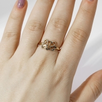 Кольцо «Лисичка» грани, цвет золото, безразмерное Кольцо «Лисичка» грани, цвет золото, безразмерное