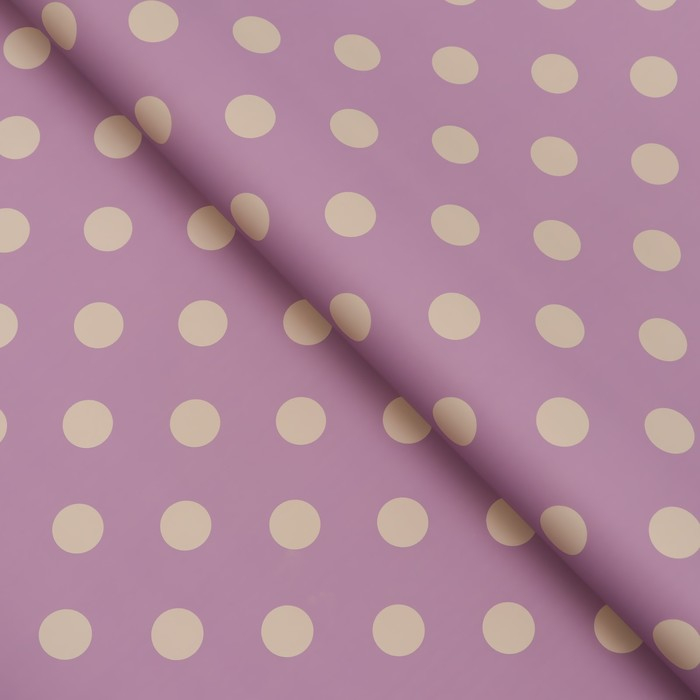 Пленка двухсторонняя "Горох крупный", сиреневый 0,58 х 10 м