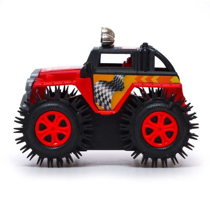 Джип-перевёртыш &laquo;Внедорожник&raquo;, работает от батареек, цвет красный