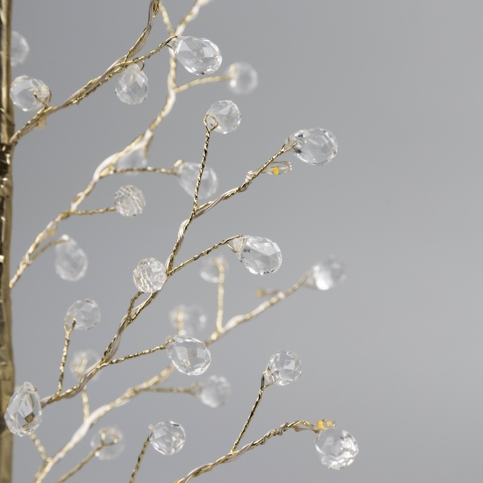 Светодиодный куст &laquo;Капли росы&raquo; 45 см, 24 LED, батарейки AAx3 (нет в комплекте), свечение тёплое белое