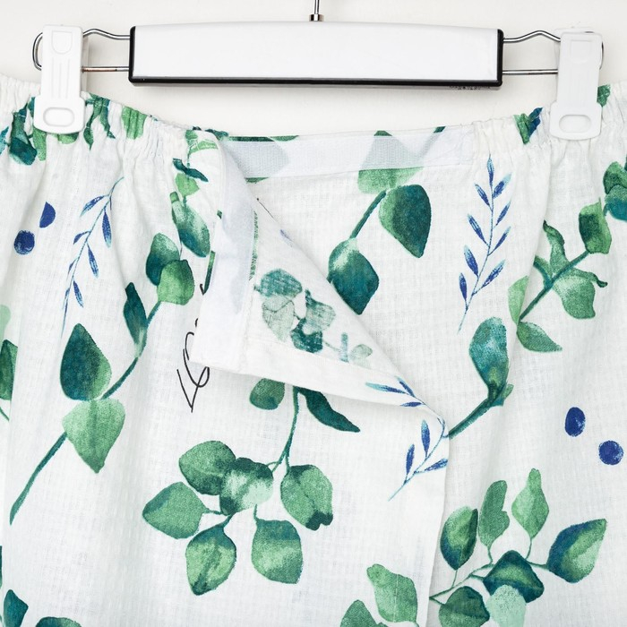 Полотенце для бани &laquo;Эвкалипт&raquo; женское парео, 80х150&plusmn;4 см, 100% хлопок, ваф. полотно, 160 гр/м2