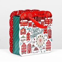 Новый год. Коробка подарочная складная "Лунапарк" 23 х 9,8 х 24 см. Новый год. Коробка подарочная складная "Лунапарк" 23 х 9,8 х 24 см.