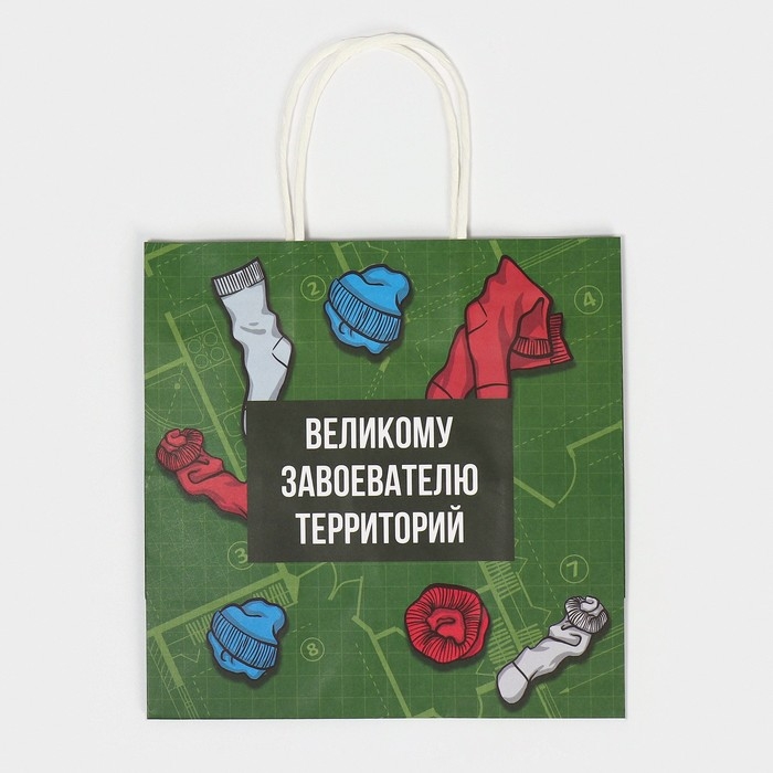 Пакет подарочный, упаковка, &laquo;Завоеватель&raquo;, 22 х 22 х 11 см