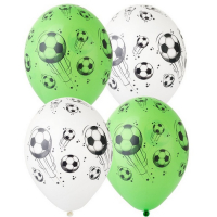 Шар латексный 14" &laquo;Футбольный мяч&raquo;, шелкография, пастель, набор 25 шт., цвета МИКС