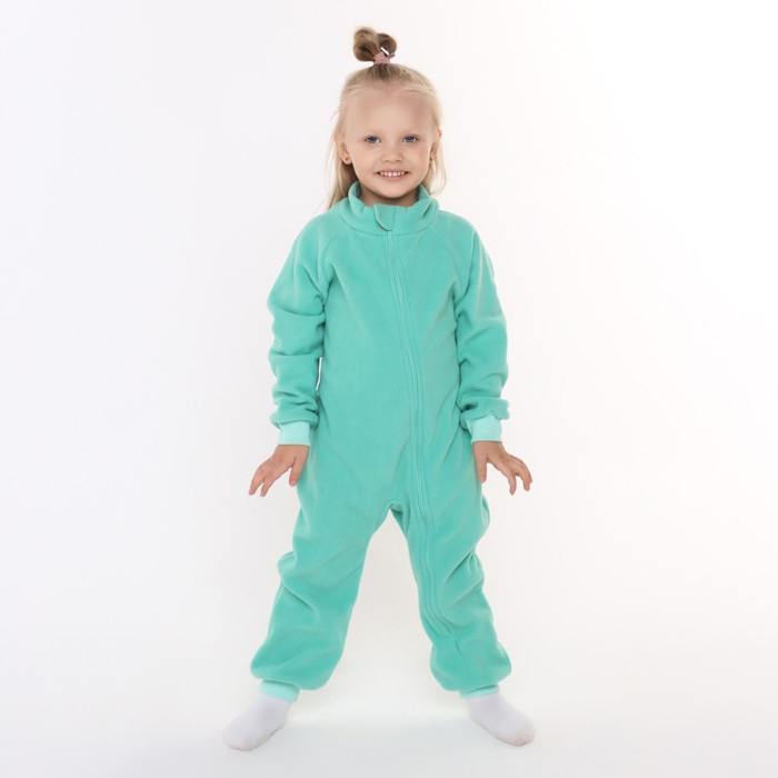 Комбинезон воротник-стойка, цвет мятный, рост 98-104 см