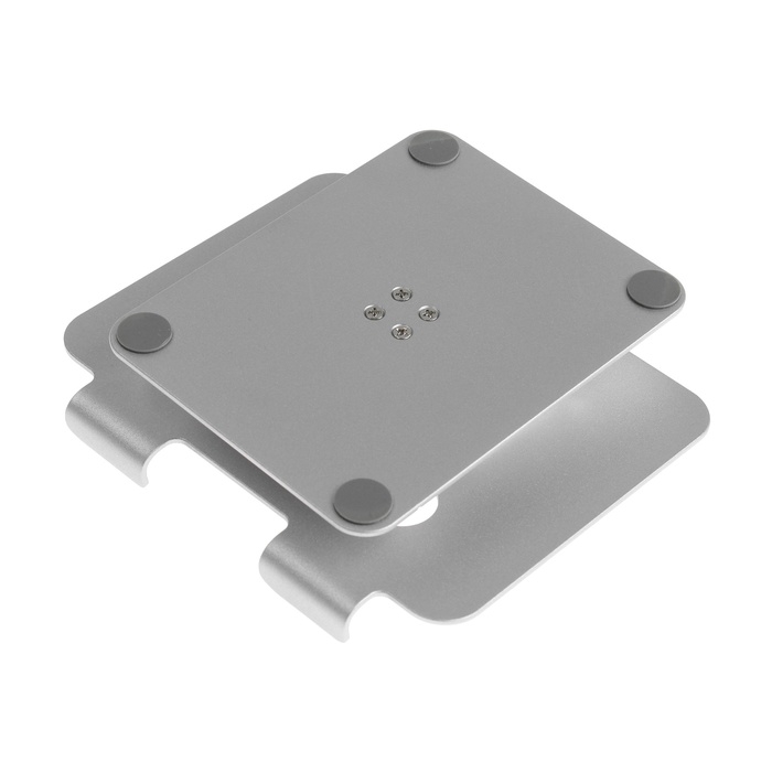 Подставка для планшета, регулируемая складная, поворот на 360&deg;, металл, серебристая