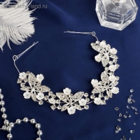 Аксессуар для волос "Глори" бабочки в цветах, 21 см, серебро Аксессуар для волос "Глори" бабочки в цветах, 21 см, серебро