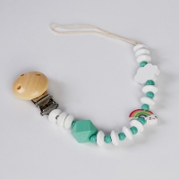 Подарочный набор: мягкая игрушка &laquo;Медвежонок&raquo; + держатель для пустышки, 23 см, голубой