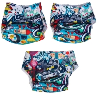 Трусики-подгузник, многоразовый «Океан» на кнопках (S,М,L), Крошка Я Трусики-подгузник, многоразовый «Океан» на кнопках (S,М,L), Крошка Я