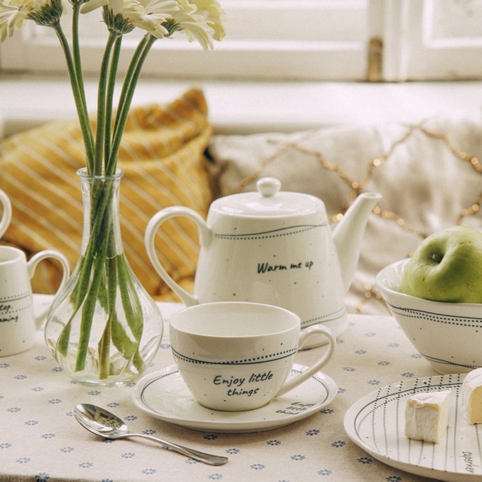 Чайник заварочный фарфоровый SL Home &laquo;Милый дом&raquo;, 900 мл, 21&times;13,8&times;13,5 см, цвет белый