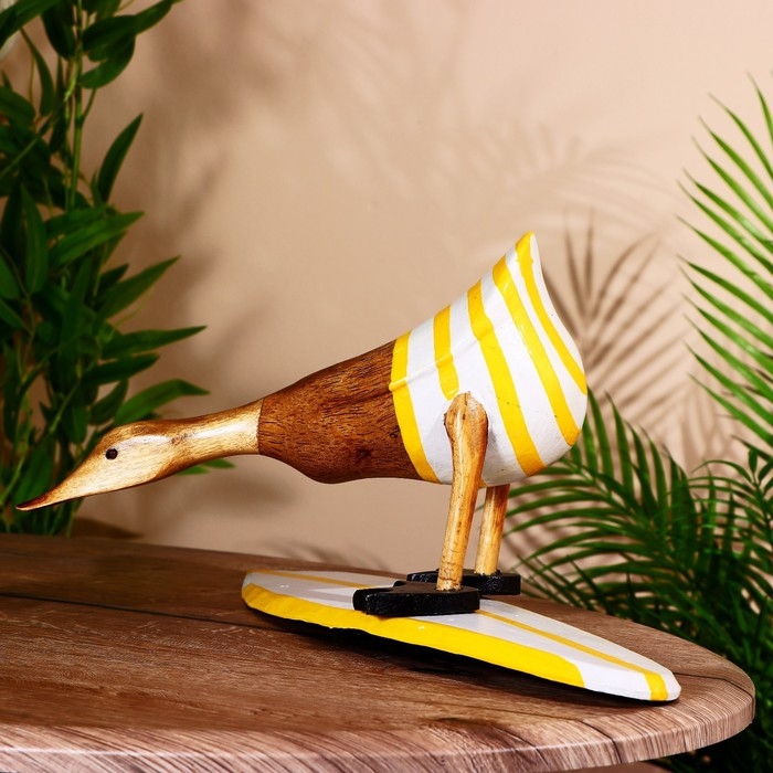 Сувенир "Утка на сёрфе" дерево 40 см