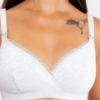 Бюстгальтер женский для кормления, цвет серый меланж, размер 80C