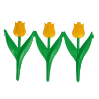 Ограждение декоративное, 30 &times; 225 см, 5 секций, пластик, жёлтый цветок, &laquo;Тюльпан&raquo;