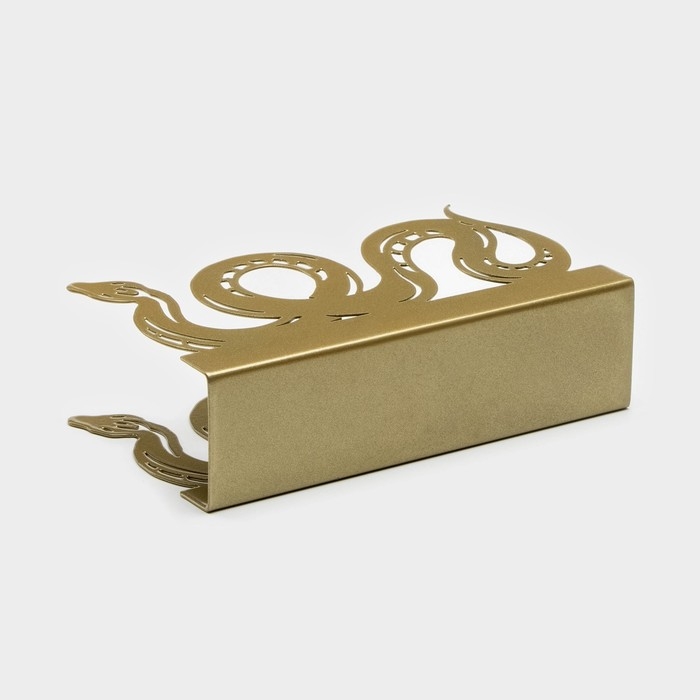Салфетница Magistro &laquo;Змея&raquo;, 14&times;4&times;8,5 см, цвет золотой