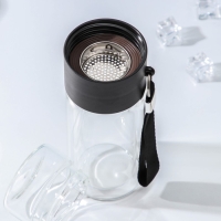 Термос стеклянный, заварник чайный &laquo;На ходу&raquo;, 250 мл, h=19 см, с двойными стенками