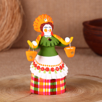 Дымковская игрушка "Барыня - водоноска", 14 см, микс