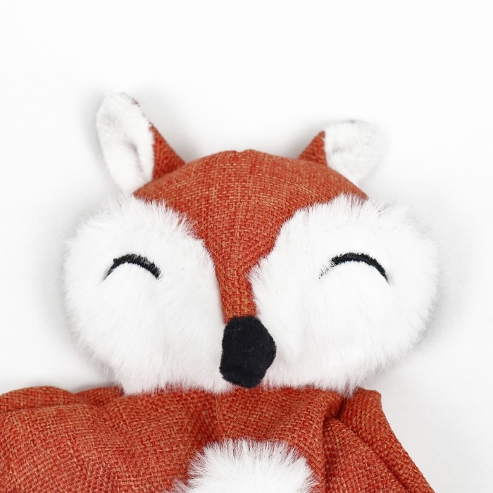 Игрушка текстильная с канатом Игрушка текстильная с канатом "Лиса" с пищалкой, шуршащая, 26 х 28 см