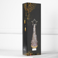 Светодиодная фигура &laquo;Ёлка плетёная&raquo; 8 &times; 30 &times; 8 см, металл, батарейки АААх3 (не в комплекте), свечение белое