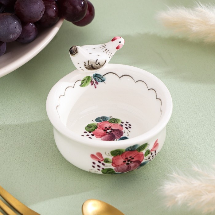 Солонка &laquo;Курочка&raquo;, 7,5х7,5х6 см, 70 мл, 1 сорт , авт.Верченко Н.П..