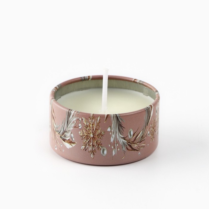 Свеча новогодняя в железной банке &laquo;Новый год: Загадай желание&laquo;Новый год: аромат карамель, 4.8 см