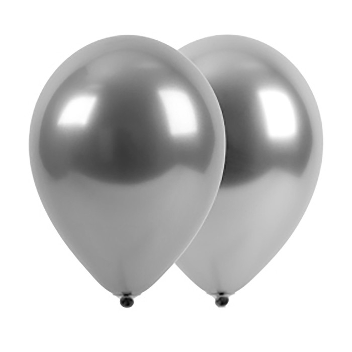 Шар латексный 12 Шар латексный 12", хром, серебро набор 25 шт.