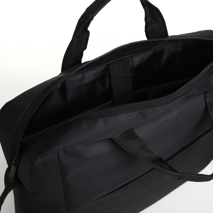 Сумка для ноутбука на молнии, наружный карман, цвет чёрный Сумка для ноутбука на молнии, наружный карман, цвет чёрный