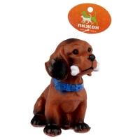 Игрушка пищащая большая "Пёс с косточкой" для собак, 15 см Игрушка пищащая большая "Пёс с косточкой" для собак, 15 см