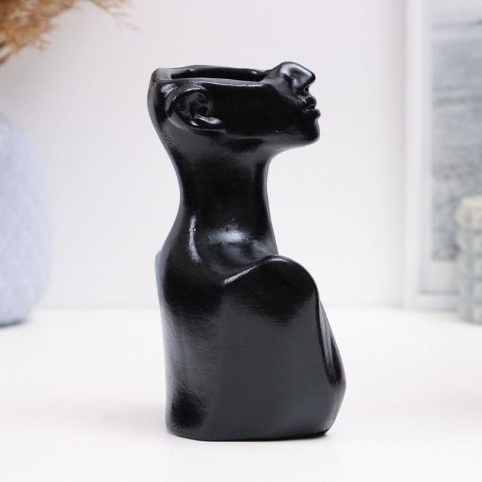 Ваза "Незнакомка" черная, 6х10х14см