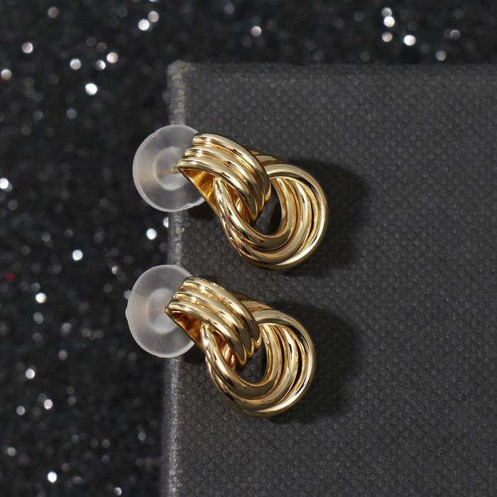 Серьги металл &laquo;Узелок&raquo; надежда, цвет золото