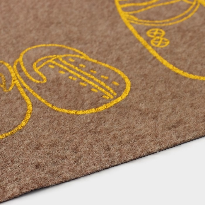 Коврик придверный грязезащитный Доляна &laquo;Тапочки&raquo;, влаговпитывающий, 35&times;58 см, цвет МИКС