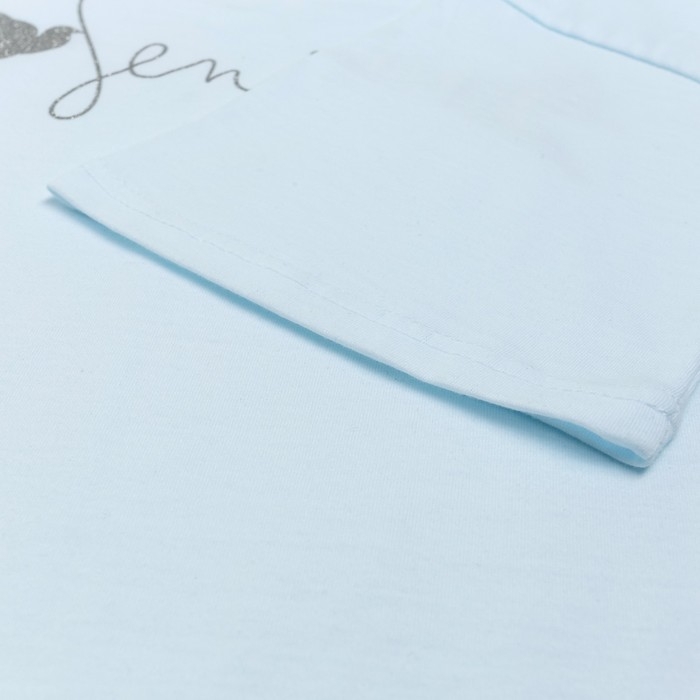 Комплект домашний женский (футболка/шорты), цвет голубой, размер 48