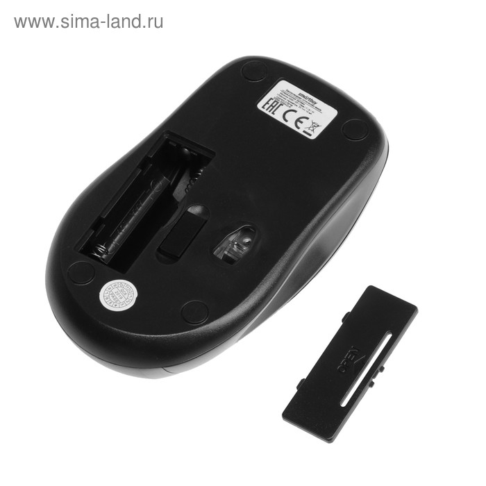 Мышь Smartbuy ONE 358AG-K, беспроводная, оптическая, 1200 dpi, USB, 2xAAA, черная