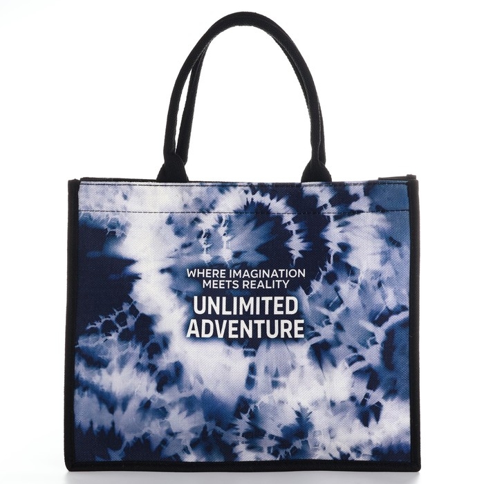 Сумка женская пляжная Unlimited adventure, 41,5х34х12 см, чёрный цвет Сумка женская пляжная Unlimited adventure, 41,5х34х12 см, чёрный цвет