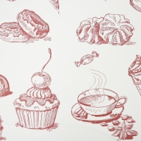 Скатерть без основы одноразовая двухсторонняя &laquo;Сладости&raquo;, 110&times;180 см, рулон 3 шт