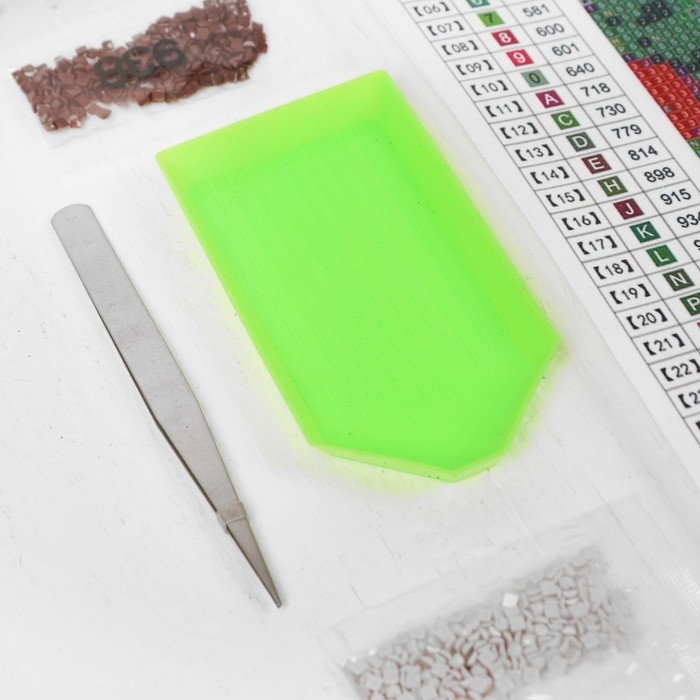 Алмазная мозаика &laquo;Котёнок и щенок&raquo;, с полным заполнением на холсте, 22 &times; 32 см