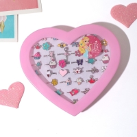 Кольцо детское «Выбражулька» ассорти для девочек, форма МИКС, цвет МИКС, безразмерное Кольцо детское «Выбражулька» ассорти для девочек, форма МИКС, цвет МИКС, безразмерное