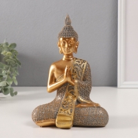 Сувенир полистоун "Будда - Мудра Намаскара" золотой 9,5х13,5х19,5 см Сувенир полистоун "Будда - Мудра Намаскара" золотой 9,5х13,5х19,5 см