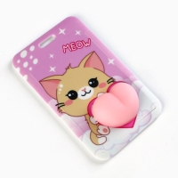 Чехол для бейджа &laquo;Котик&raquo; , 6,9 х 11 см