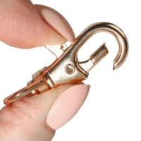 Карабин металлический, 38 &times; 13,6 мм / 9 &times; 2,2 мм, 5 шт, цвет золотой