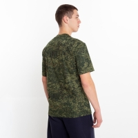 Футболка мужская, цвет камуфляж зелёный, размер 56