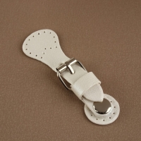 Застёжка для сумки на кнопке, 8 &times; 3 см, цвет белый