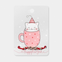 Новый год! Браслет &laquo;Новогодний&raquo; бесконечность, цвет красный с золотом