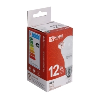 Лампа светодиодная IN HOME LED-A60-VC, Е27, 12 Вт, 230 В, 4000 К, 1140 Лм Лампа светодиодная IN HOME LED-A60-VC, Е27, 12 Вт, 230 В, 4000 К, 1140 Лм