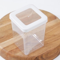 Контейнер для сыпучих продуктов &laquo;Степ&raquo;, 1 л, 10&times;10&times;14 см, цвет белый