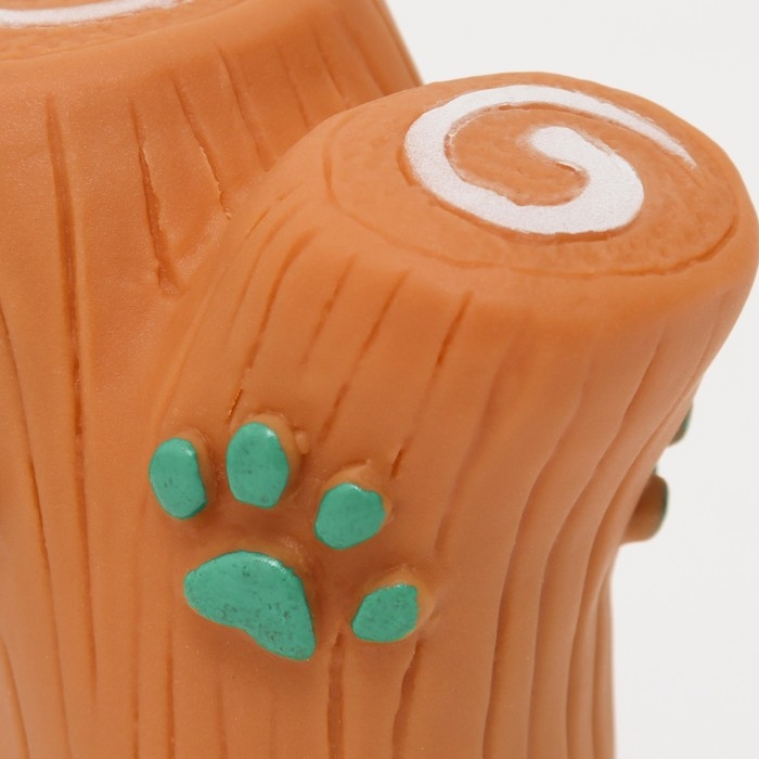 Игрушка пищащая Игрушка пищащая "Ветка с лапками" для собак, 9 см, коричневая